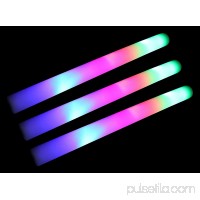 24 Pack of 18 Multi Color Foam Baton LED Light Sticks - Multicolor Color Changing Rally Foam 3 Model Flashing